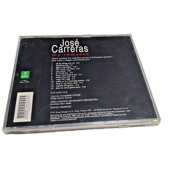 CD  JOSE CARRERAS  my Romance-1997 - Picture 2 of 4
